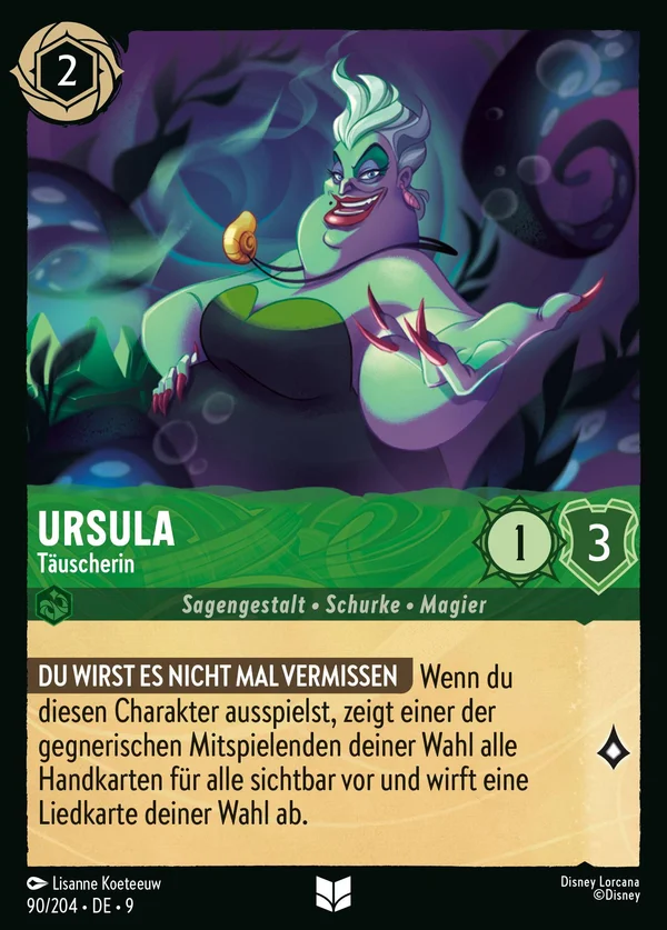 Ursula - Täuscherin — Disney Lorcana Charakter card from Fabled