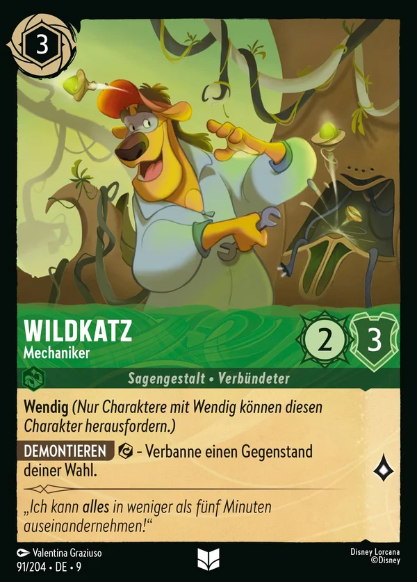 Wildkatz - Mechaniker — Disney Lorcana Charakter card from Fabled
