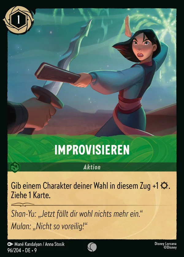 Improvisieren — Disney Lorcana Aktion card from Fabled