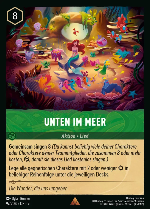 Unten im Meer — Disney Lorcana Aktion card from Fabled