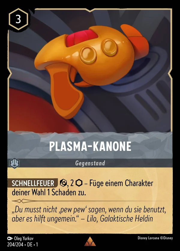 Plasma-Kanone — Disney Lorcana Gegenstand card from The First Chapter