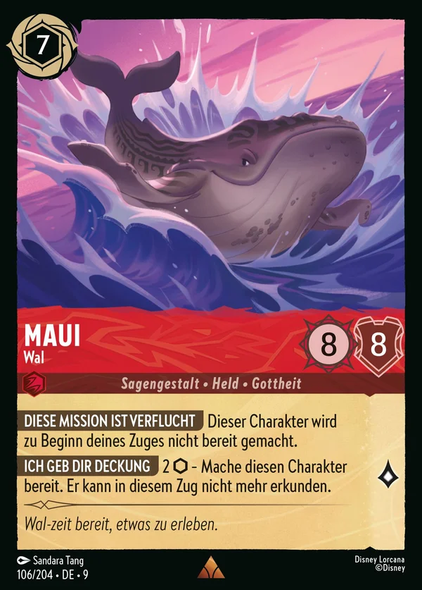Maui - Wal — Disney Lorcana Charakter card from Fabled