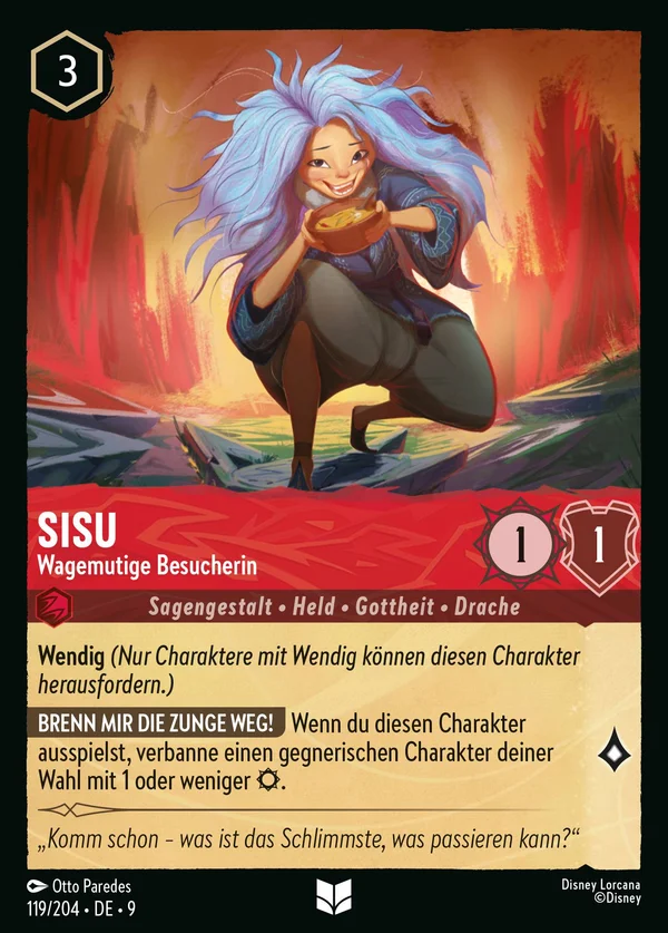 Sisu - Wagemutige Besucherin — Disney Lorcana Charakter card from Fabled
