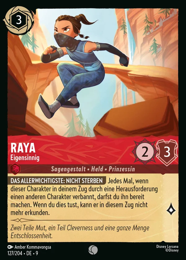 Raya - Eigensinnig — Disney Lorcana Charakter card from Fabled