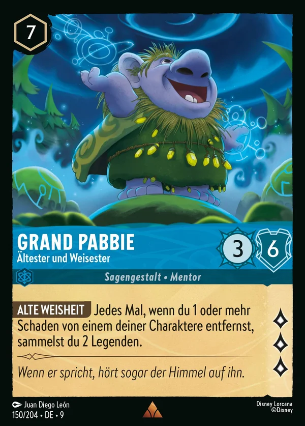 Grand Pabbie - Ältester und Weisester — Disney Lorcana Charakter card from Fabled