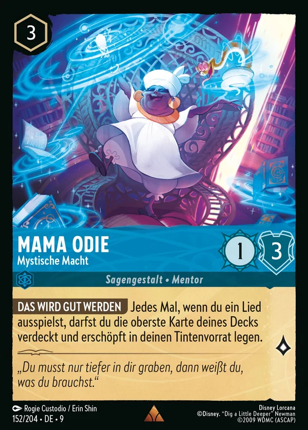 Mama Odie - Mystische Macht — Disney Lorcana Charakter card from Fabled