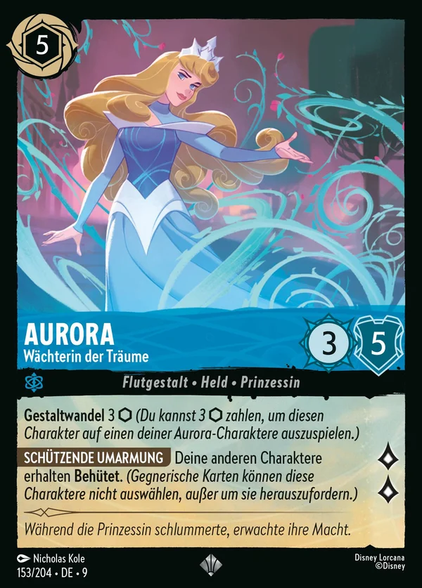 Aurora - Wächterin der Träume — Disney Lorcana Charakter card from Fabled