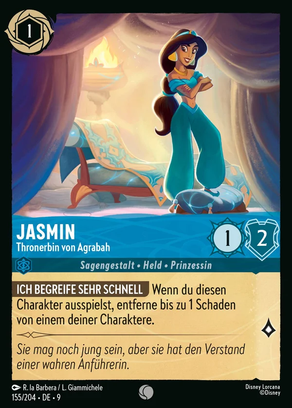 Jasmin - Thronerbin von Agrabah — Disney Lorcana Charakter card from Fabled