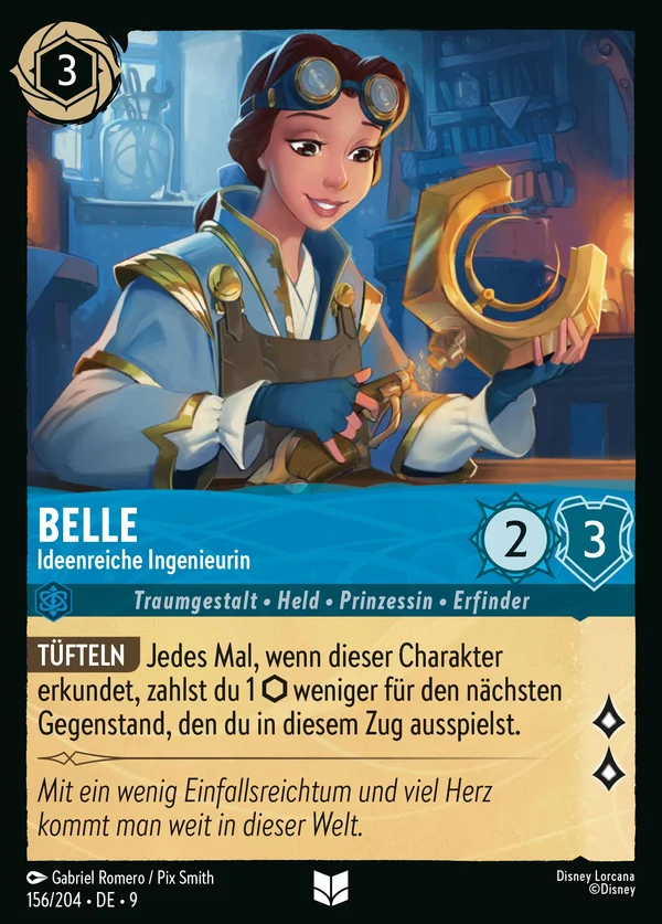 Belle - Ideenreiche Ingenieurin — Disney Lorcana Charakter card from Fabled