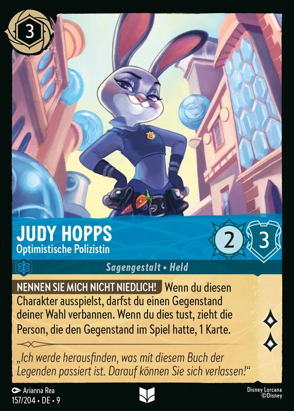 Judy Hopps - Optimistische Polizistin — Disney Lorcana Charakter card from Fabled