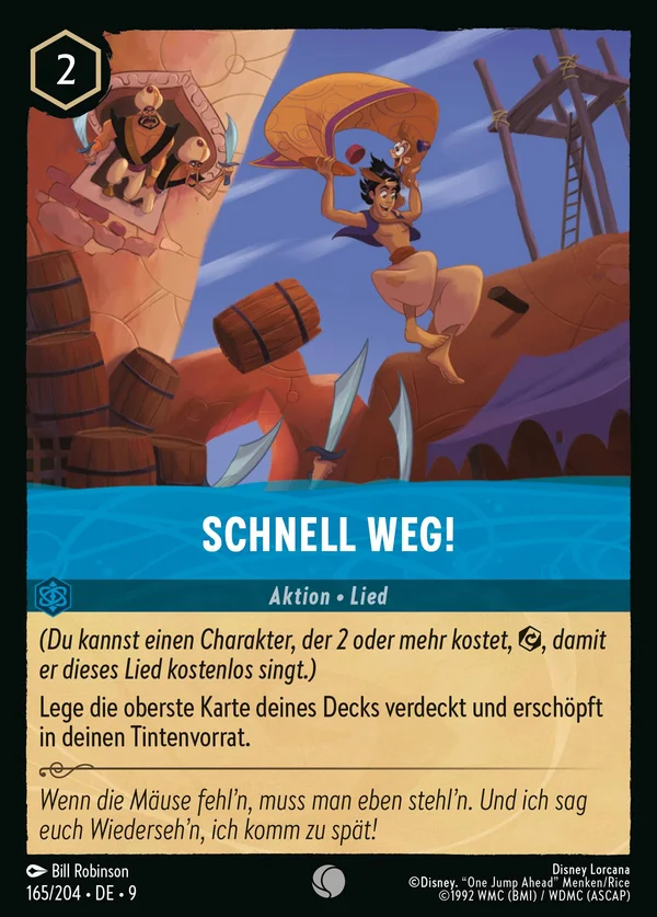 Schnell weg! — Disney Lorcana Aktion card from Fabled