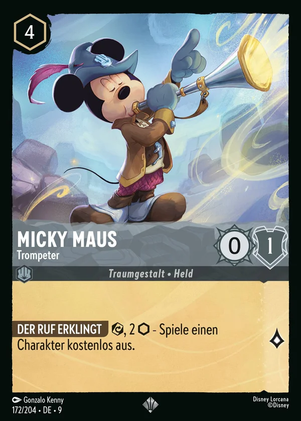 Micky Maus - Trompeter — Disney Lorcana Charakter card from Fabled