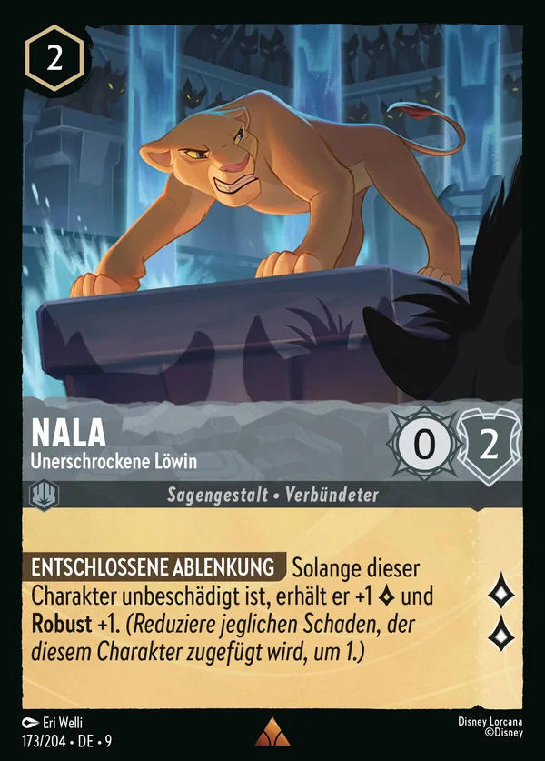 Nala - Unerschrockene Löwin — Disney Lorcana Charakter card from Fabled