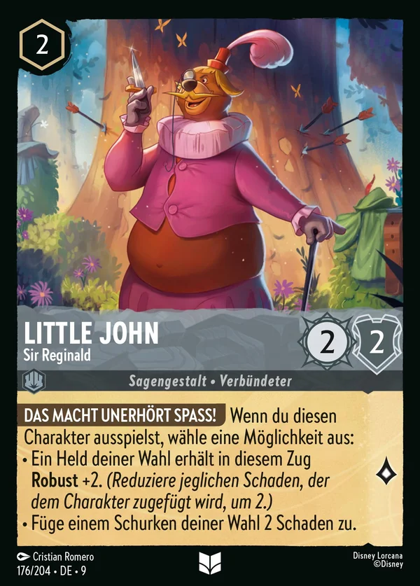 Little John - Sir Reginald — Disney Lorcana Charakter card from Fabled