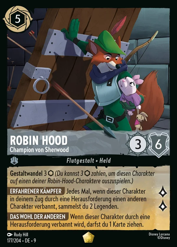 Robin Hood - Champion von Sherwood — Disney Lorcana Charakter card from Fabled