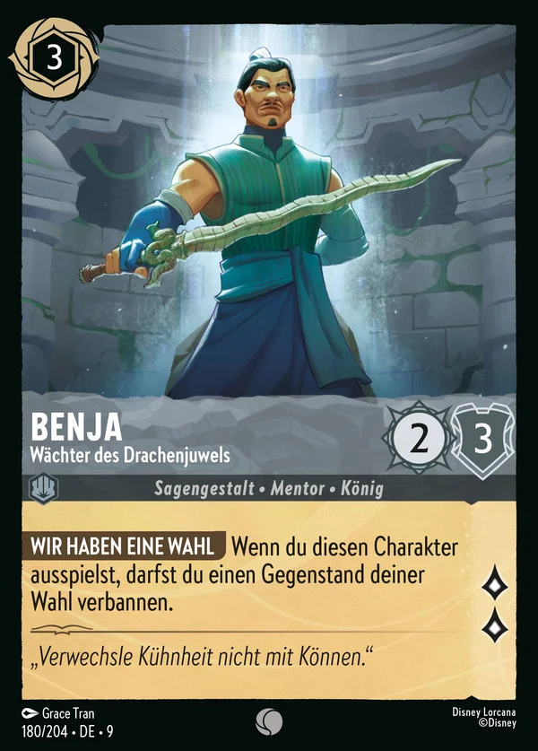 Benja - Wächter des Drachenjuwels — Disney Lorcana Charakter card from Fabled