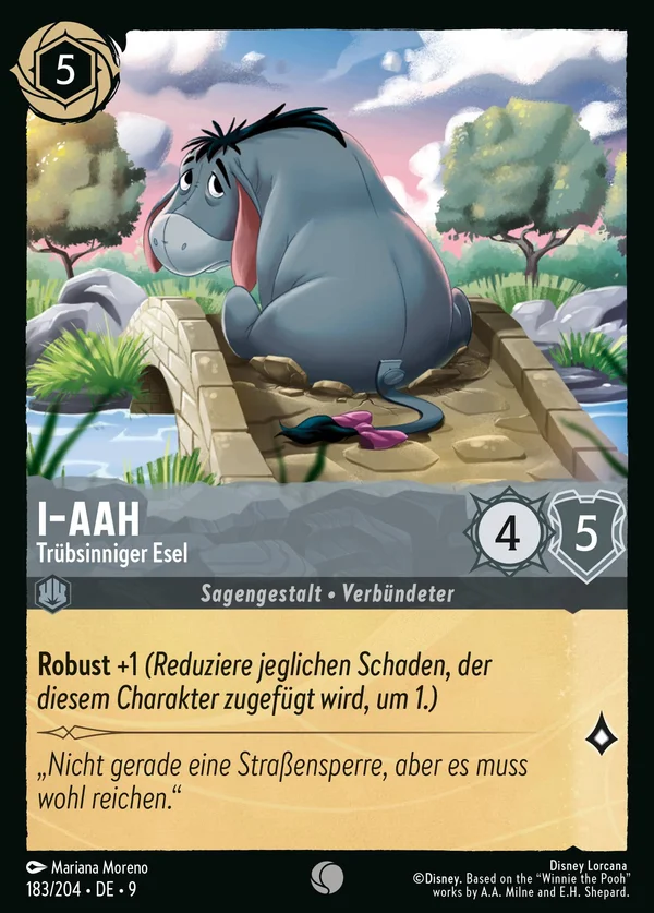 I-Aah - Trübsinniger Esel — Disney Lorcana Charakter card from Fabled