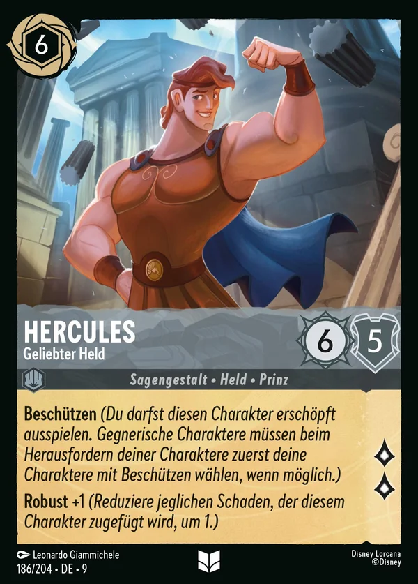 Hercules - Geliebter Held — Disney Lorcana Charakter card from Fabled