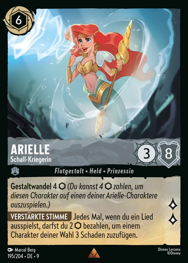 Arielle - Schall-Kriegerin — Disney Lorcana Charakter card from Fabled