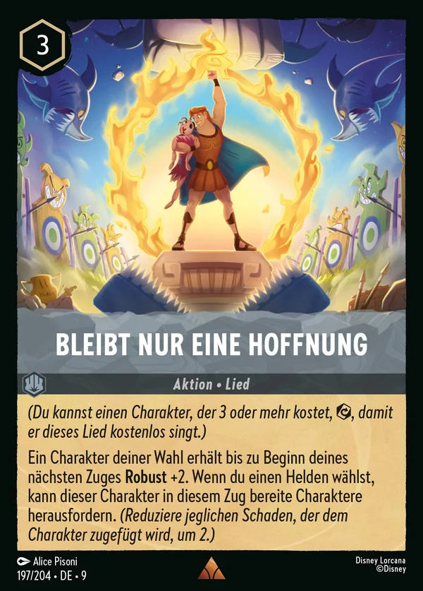 Bleibt nur eine Hoffnung — Disney Lorcana Aktion card from Fabled