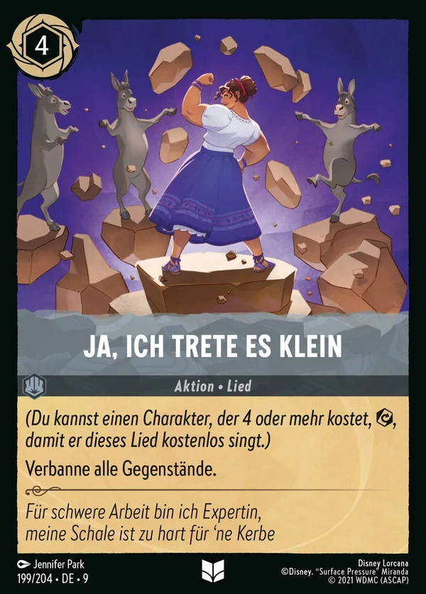 Ja, ich trete es klein — Disney Lorcana Aktion card from Fabled