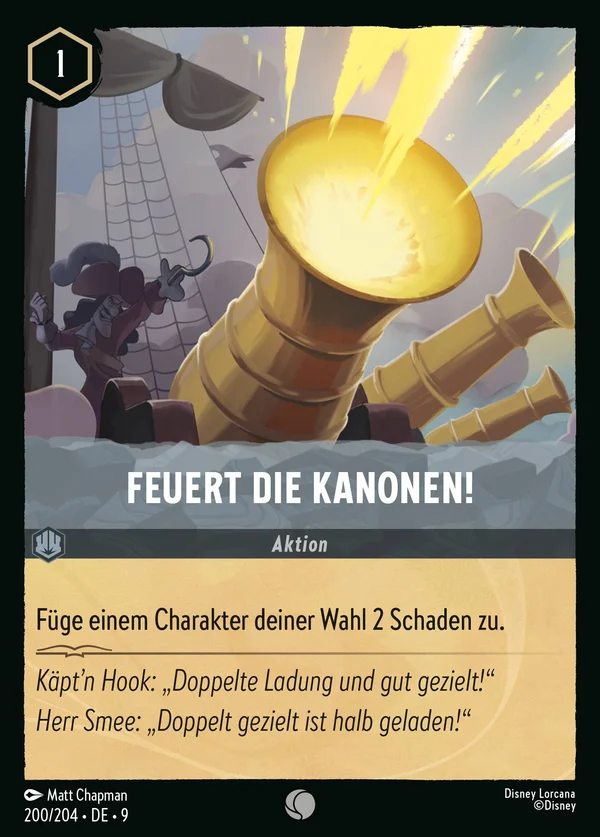 Feuert die Kanonen! — Disney Lorcana Aktion card from Fabled