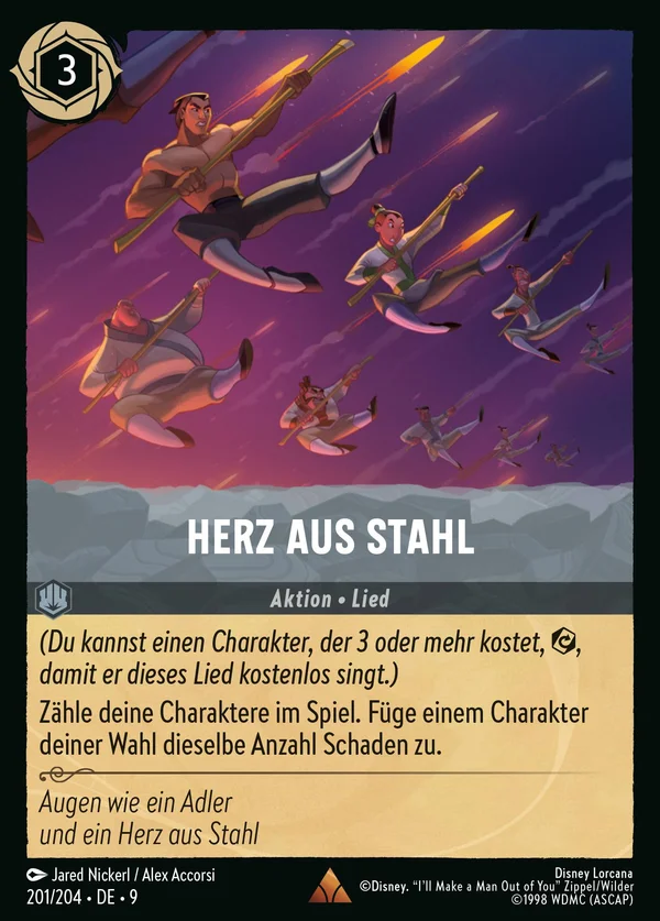 Herz aus Stahl — Disney Lorcana Aktion card from Fabled
