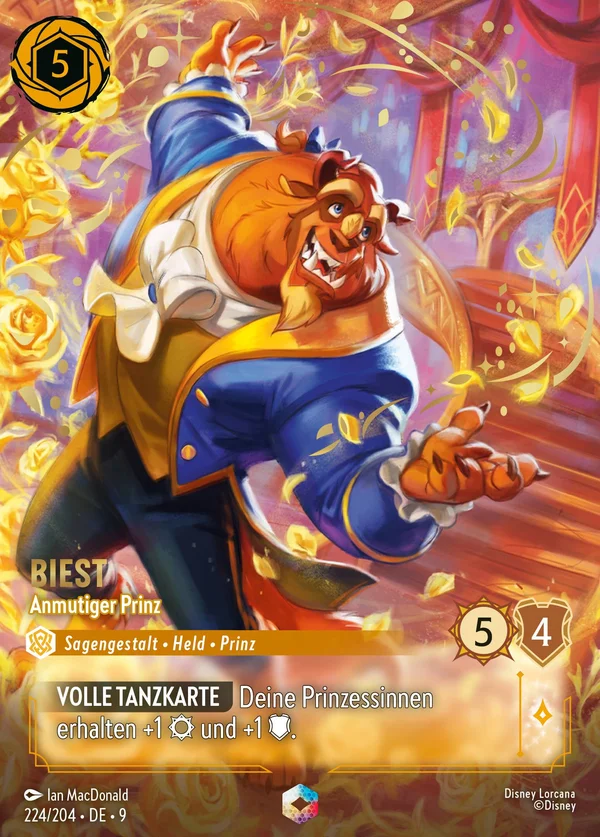 Biest - Anmutiger Prinz — Disney Lorcana Charakter card from Fabled