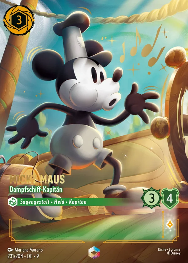 Micky Maus - Dampfschiff-Kapitän — Disney Lorcana Charakter card from Fabled