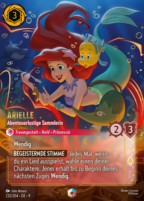 Arielle - Abenteuerlustige Sammlerin — Disney Lorcana Charakter card from Fabled