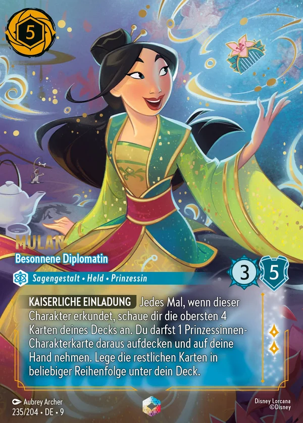 Mulan - Besonnene Diplomatin — Disney Lorcana Charakter card from Fabled