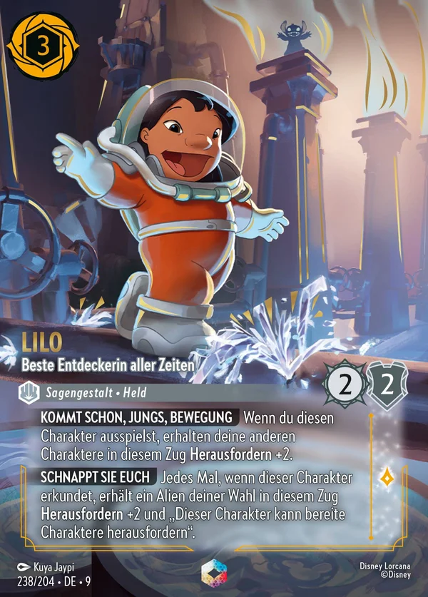Lilo - Beste Entdeckerin aller Zeiten — Disney Lorcana Charakter card from Fabled