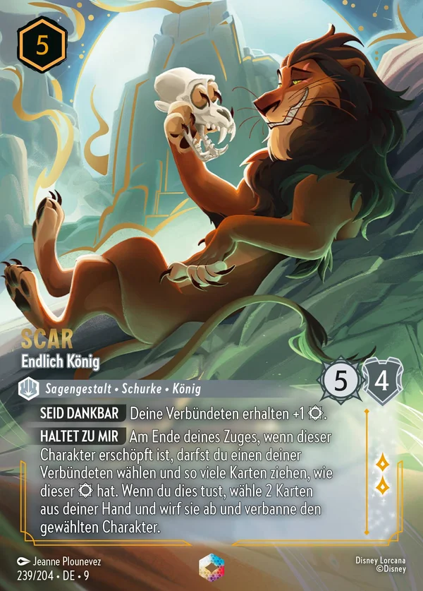 Scar - Endlich König — Disney Lorcana Charakter card from Fabled