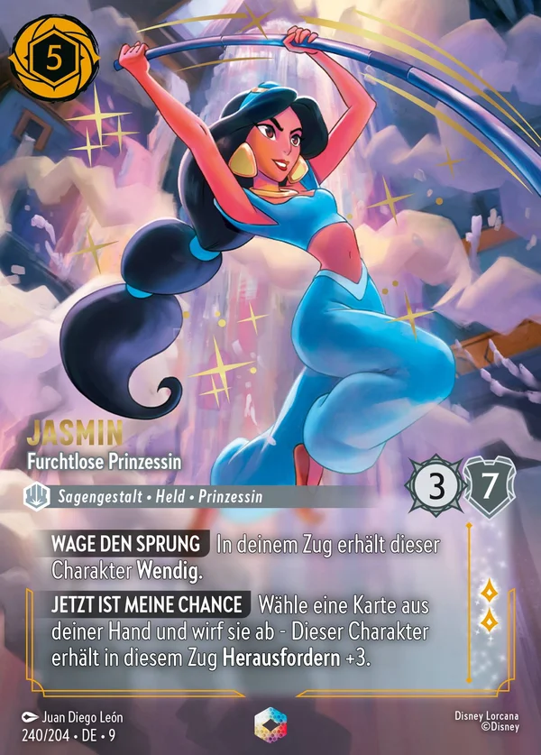 Jasmin - Furchtlose Prinzessin — Disney Lorcana Charakter card from Fabled