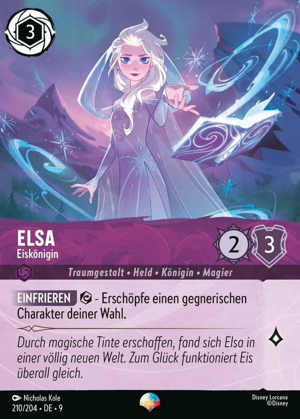 Elsa - Eiskönigin — Disney Lorcana Charakter card from Fabled