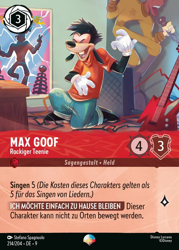 Max Goof - Rockiger Teenie — Disney Lorcana Charakter card from Fabled