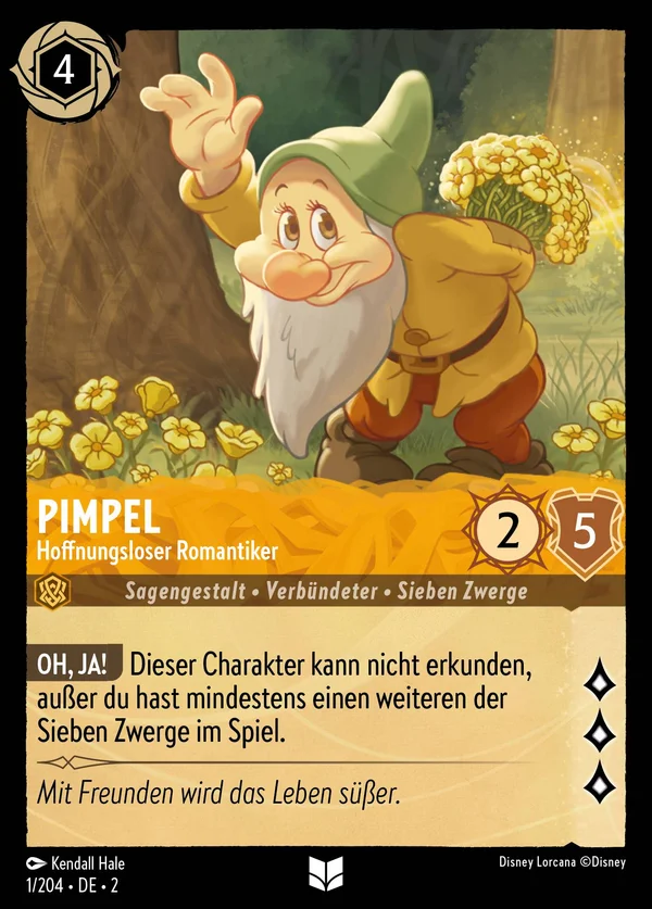 Pimpel - Hoffnungsloser Romantiker — Disney Lorcana Charakter card from Rise of the Floodborn