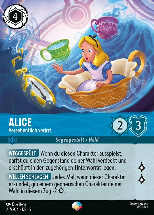 Alice - Versehentlich verirrt — Disney Lorcana Charakter card from Fabled