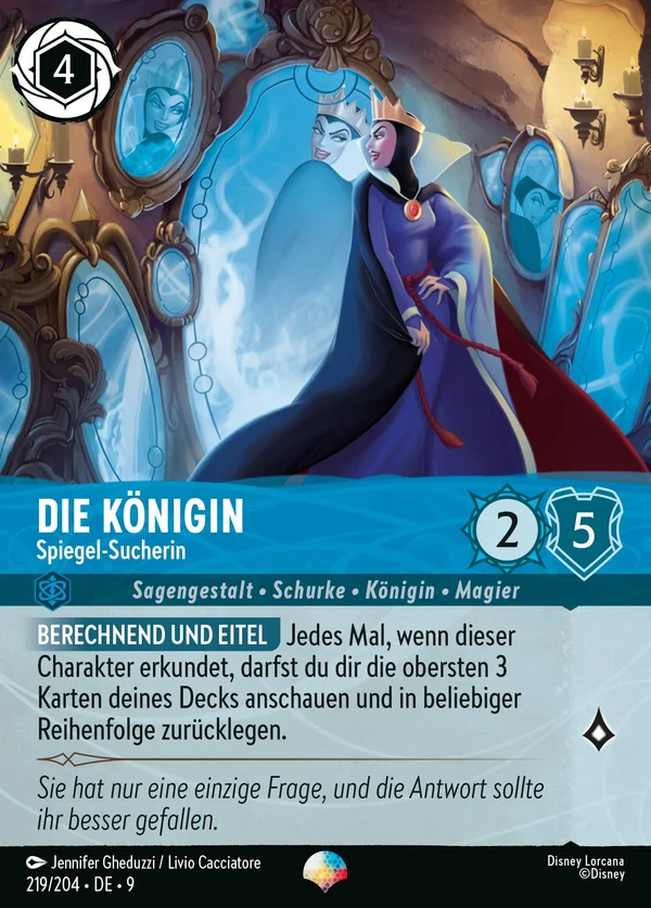 Die Königin - Spiegel-Sucherin — Disney Lorcana Charakter card from Fabled