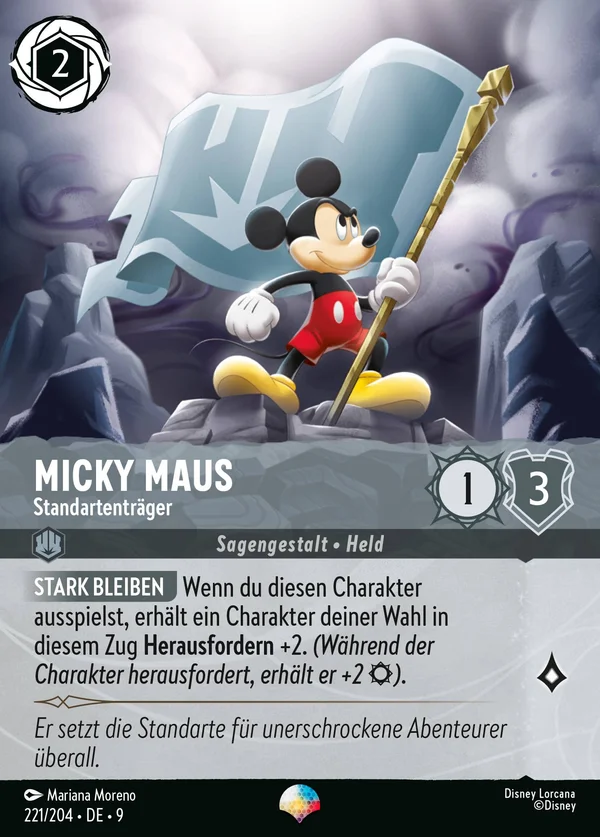 Micky Maus - Standartenträger — Disney Lorcana Charakter card from Fabled