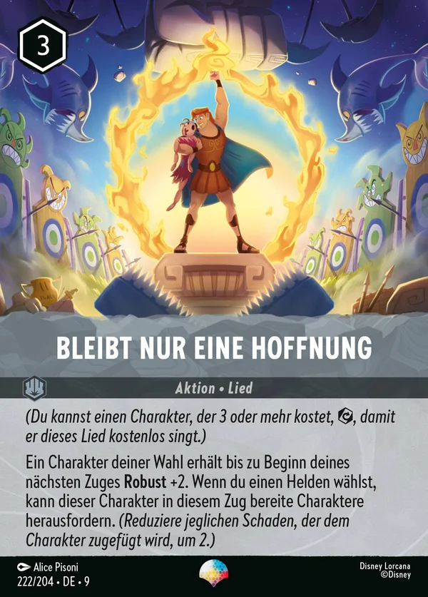 Bleibt nur eine Hoffnung — Disney Lorcana Aktion card from Fabled