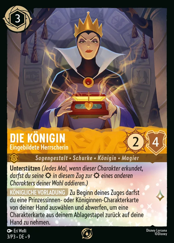 Die Königin - Eingebildete Herrscherin — Disney Lorcana Charakter card from Fabled