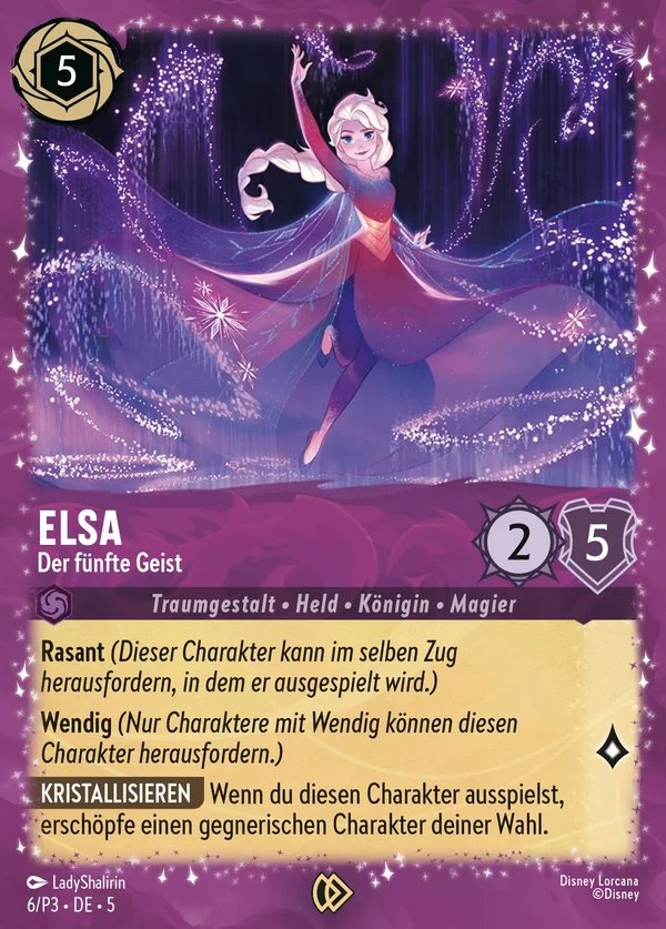 Elsa - Der fünfte Geist — Disney Lorcana Charakter card from Shimmering Skies