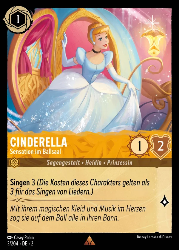 Cinderella - Sensation im Ballsaal — Disney Lorcana Charakter card from Rise of the Floodborn