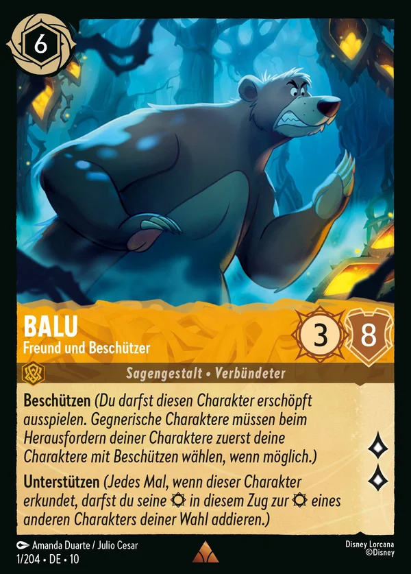 Balu - Freund und Beschützer — Disney Lorcana Charakter card from Whispers in the Well