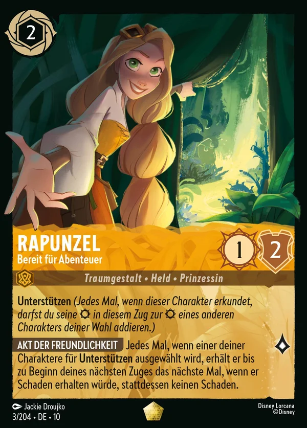 Rapunzel - Bereit für Abenteuer — Disney Lorcana Charakter card from Whispers in the Well