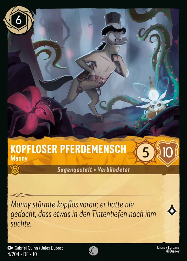 Kopfloser Pferdemensch - Manny — Disney Lorcana Charakter card from Whispers in the Well