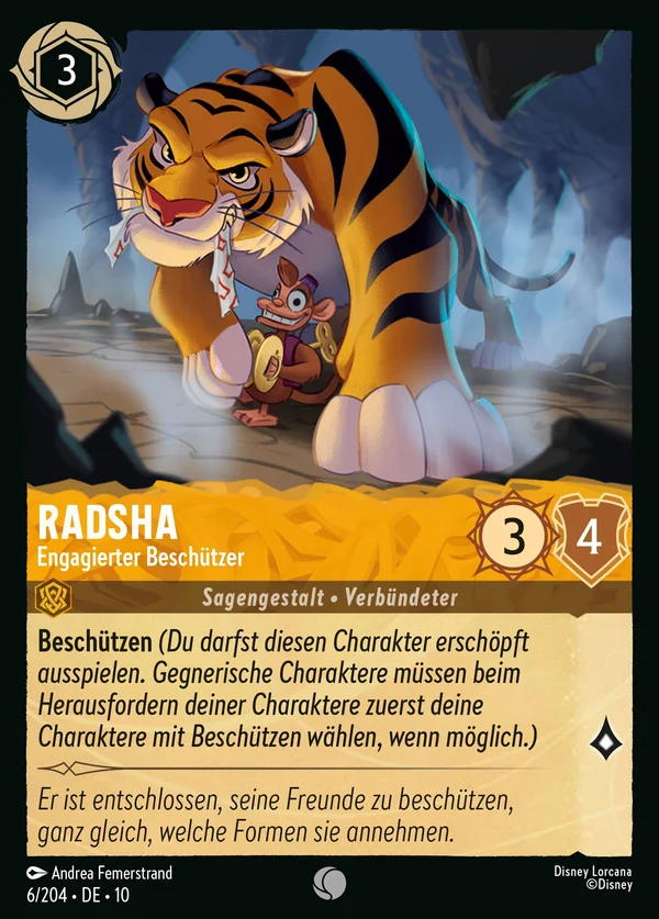 Radsha - Engagierter Beschützer — Disney Lorcana Charakter card from Whispers in the Well