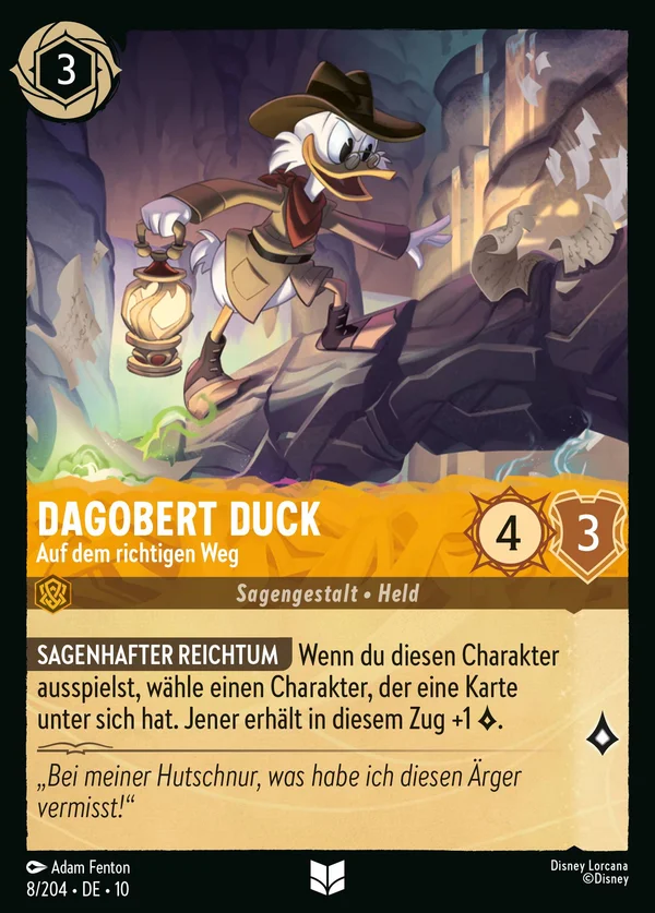 Dagobert Duck - Auf dem richtigen Weg — Disney Lorcana Charakter card from Whispers in the Well
