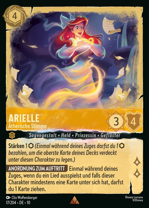 Arielle - Ätherische Stimme — Disney Lorcana Charakter card from Whispers in the Well